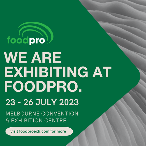 We're exhibiting at foodpro.